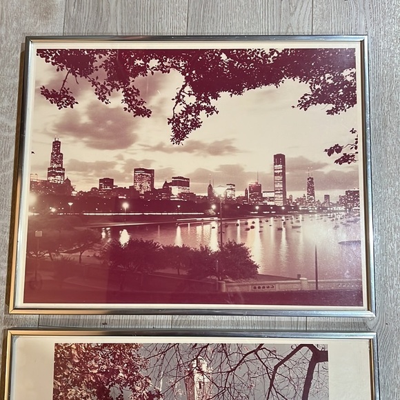 Set of 4 Vintage Framed Chicago Landmarks Photographs 20.25” x 16.25” - Picture 5 of 9